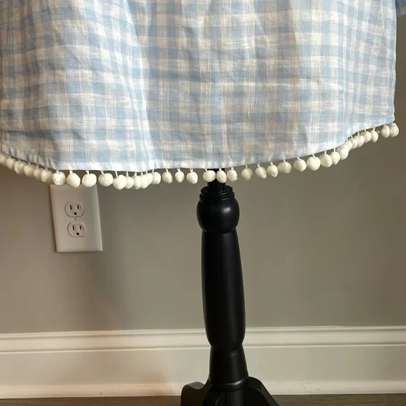 Sara Campbell Blue White Checkered Blouse - Picture 4 of 10